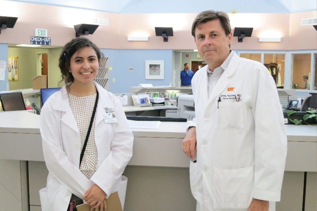 Lana El-Etr with Medical Society President-Elect James Haynes